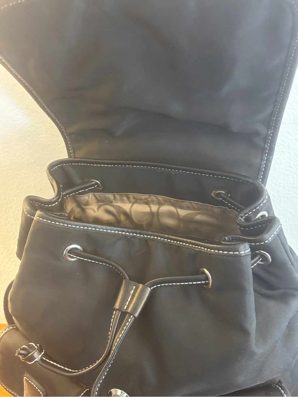 Vintage Coach Black Nylon Cargo Backpack Bag 4290 - Picture 12 of 16